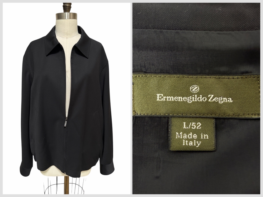 Just Added - Men's Ermenegildo Zegna Luxury Wool Jacket Size L 52 Made In Italy