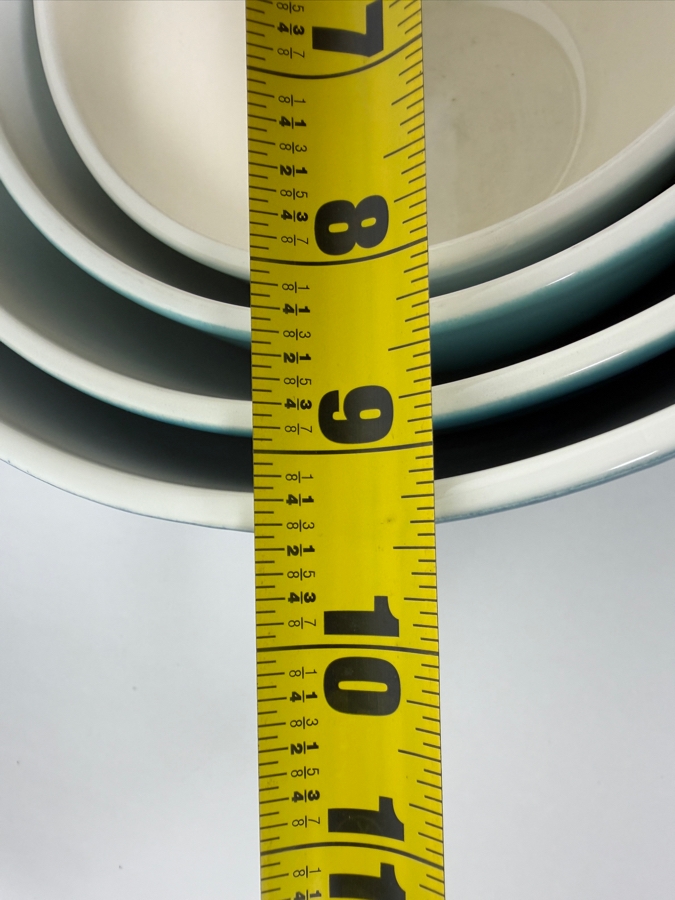 Just Added - Set Of Four Crate & Barrel Nesting Mixing Bowls Largest Is 9 3/8'W [Photo 7]
