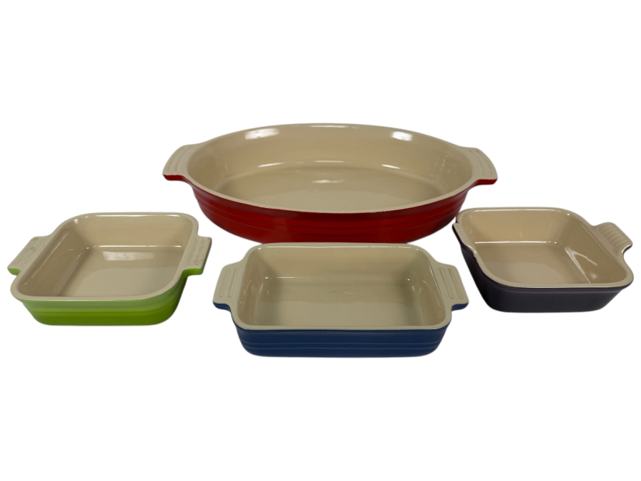 Just Added - Set Of Four Le Creuset Stoneware Baking Dishes 7' - 16'
