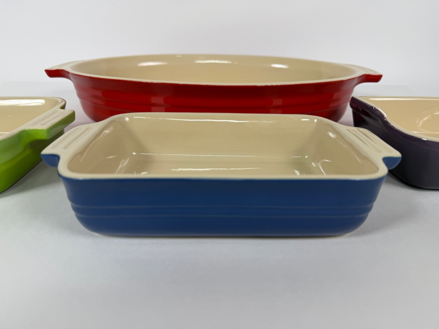 Just Added - Set Of Four Le Creuset Stoneware Baking Dishes 7' - 16' [Photo 3]