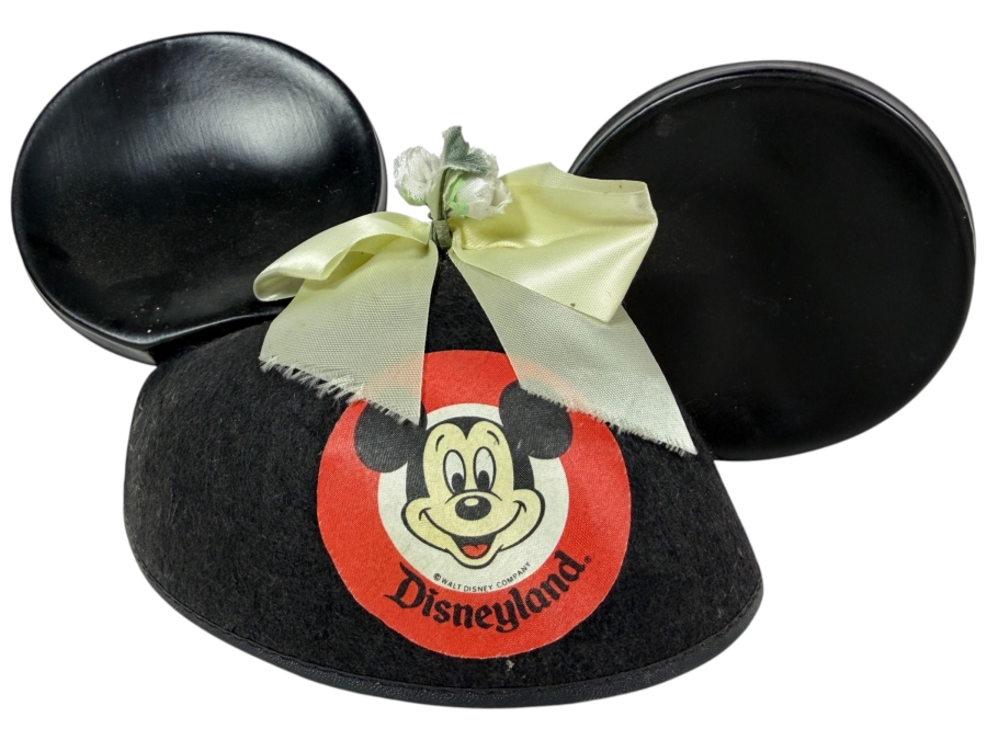 Vintage Disneyland Mickey Mouse Ear Hat With Custom Yellow 'Amy' Embroidery