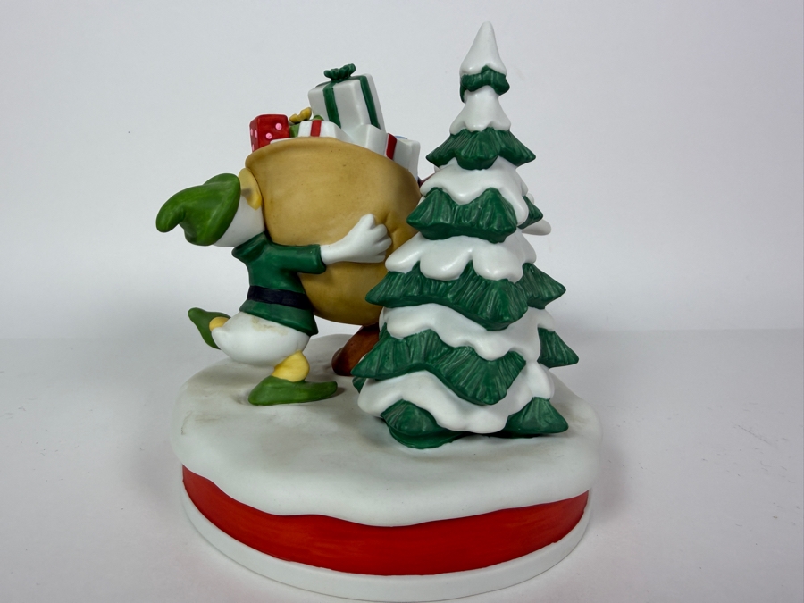 Vintage Grolier Limited Edition The Disney Collection Christmas 1985 'Santa's Helpers' Mickey And Donald Figurine 6'H [Photo 4]