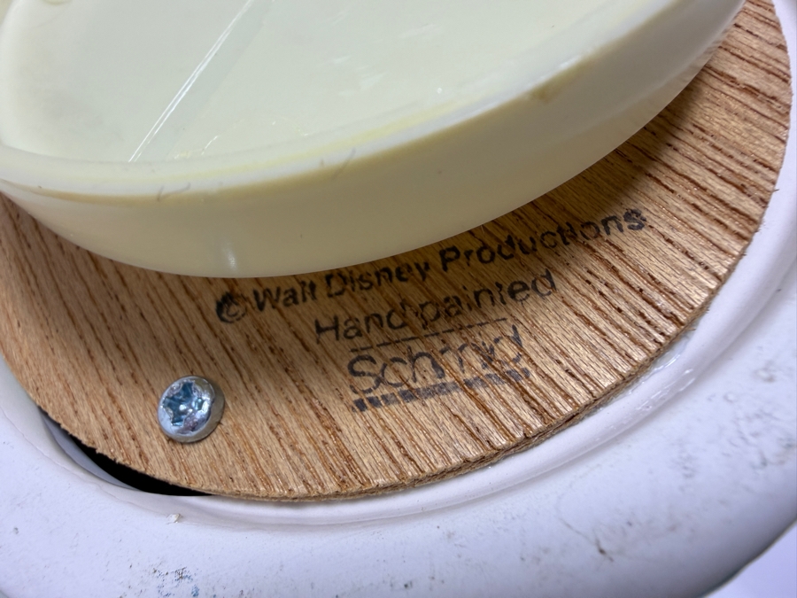 Vintage Disney Schmid Minnie Mouse Ceramic Revolving Music Box With Bird And Watering Can 7'H [Photo 5]