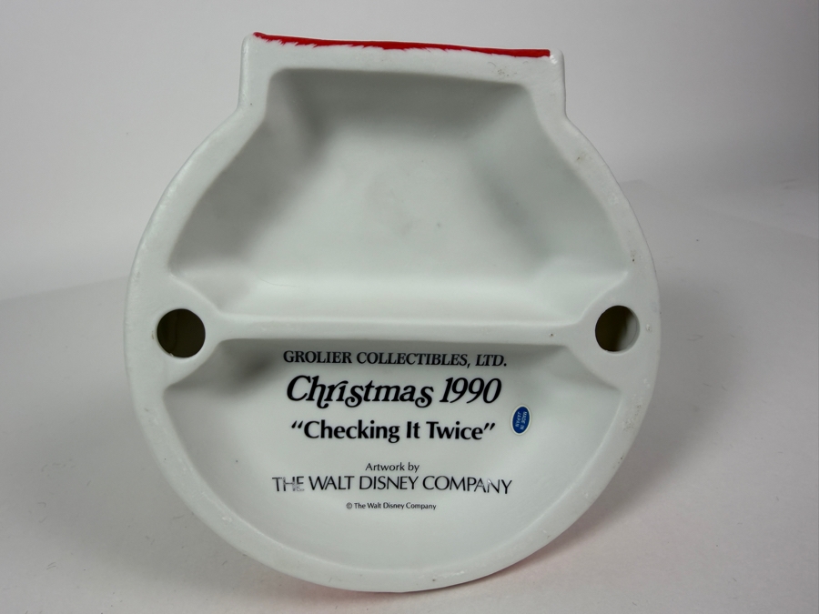 Vintage Grolier Collectibles Christmas 1990 'Checking It Twice' Artwork By The Walt Disney Company Figurine 6'H [Photo 7]