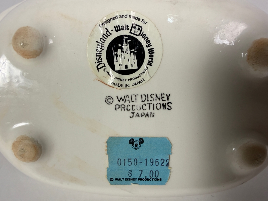 Vintage Walt Disney Productions Minnie Mouse Ceramic Bathtub Soap Dish In Pink Robe 6'W X 4'H [Photo 5]