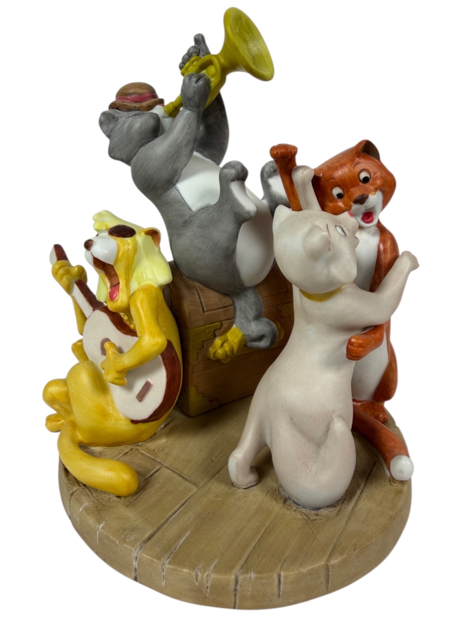 Vintage Grolier Limited Edition Disney Magic Memories The Aristocats Jazz Band Porcelain Figurine 5.5'H