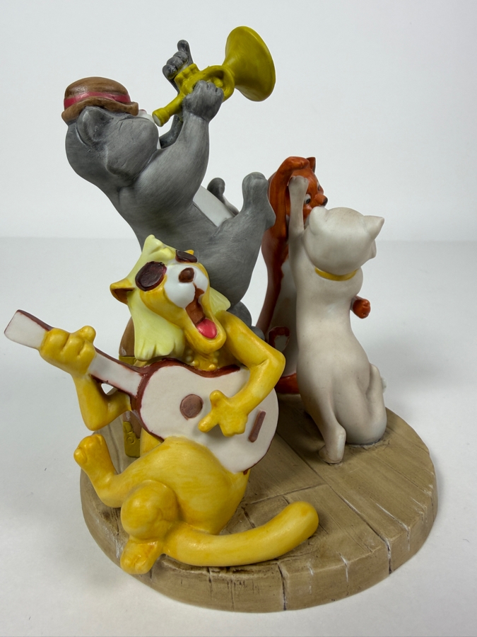 Vintage Grolier Limited Edition Disney Magic Memories The Aristocats Jazz Band Porcelain Figurine 5.5'H [Photo 5]