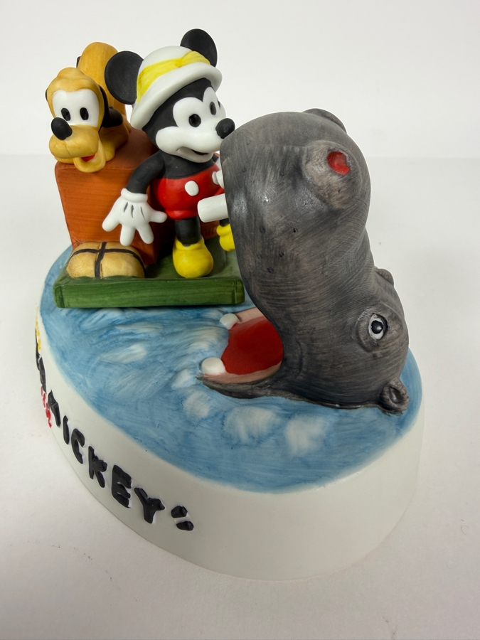 Vintage Walt Disney Cartoon Classics Trader Mickey 1932 And Pluto Limited Edition 180/15,000 Porcelain Figurine [Photo 3]