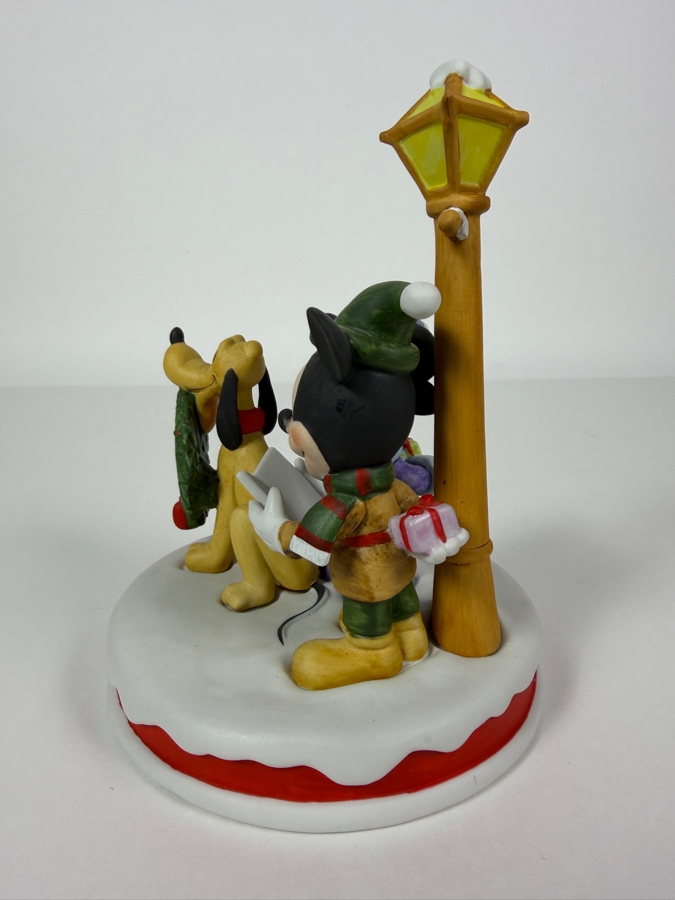 Vintage Grolier Limited First Edition Christmas 1979 Mickey Mouse, Minnie Mouse And Pluto Caroling Figurine Designed By Walt Disney Artists 7'H [Photo 4]