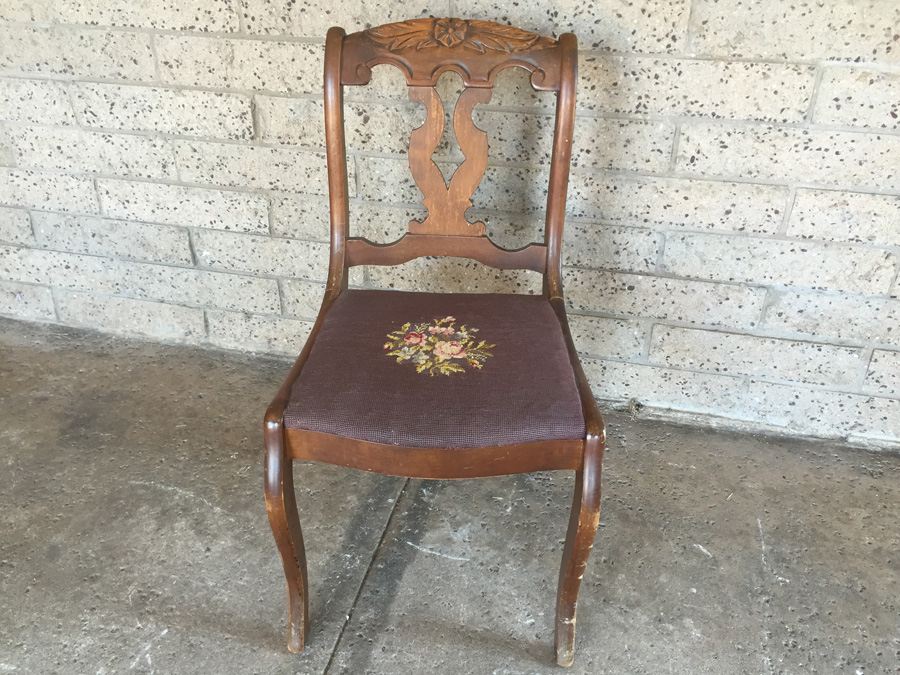 Vintage Karpen Needlepoint Chair [Photo 3]