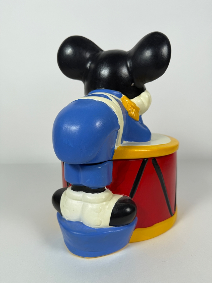 Vintage Walt Disney Productions Mickey Mouse Marching Band Drum Ceramic Cookie Jar By California Originals 11.5'H [Photo 7]