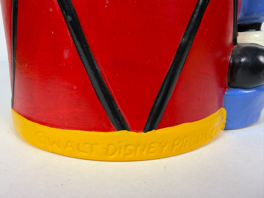 Vintage Walt Disney Productions Mickey Mouse Marching Band Drum Ceramic Cookie Jar By California Originals 11.5'H [Photo 2]