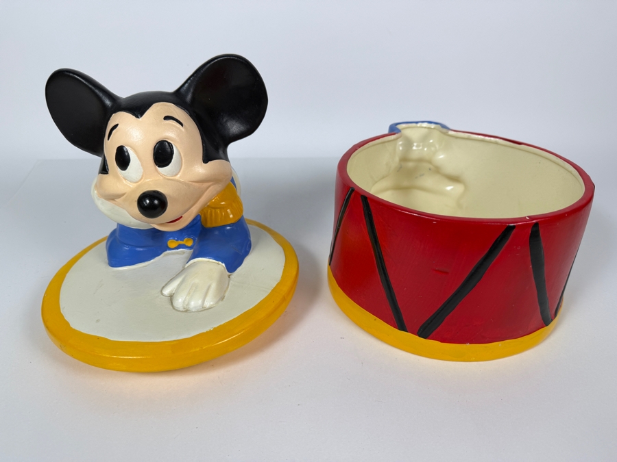 Vintage Walt Disney Productions Mickey Mouse Marching Band Drum Ceramic Cookie Jar By California Originals 11.5'H [Photo 8]
