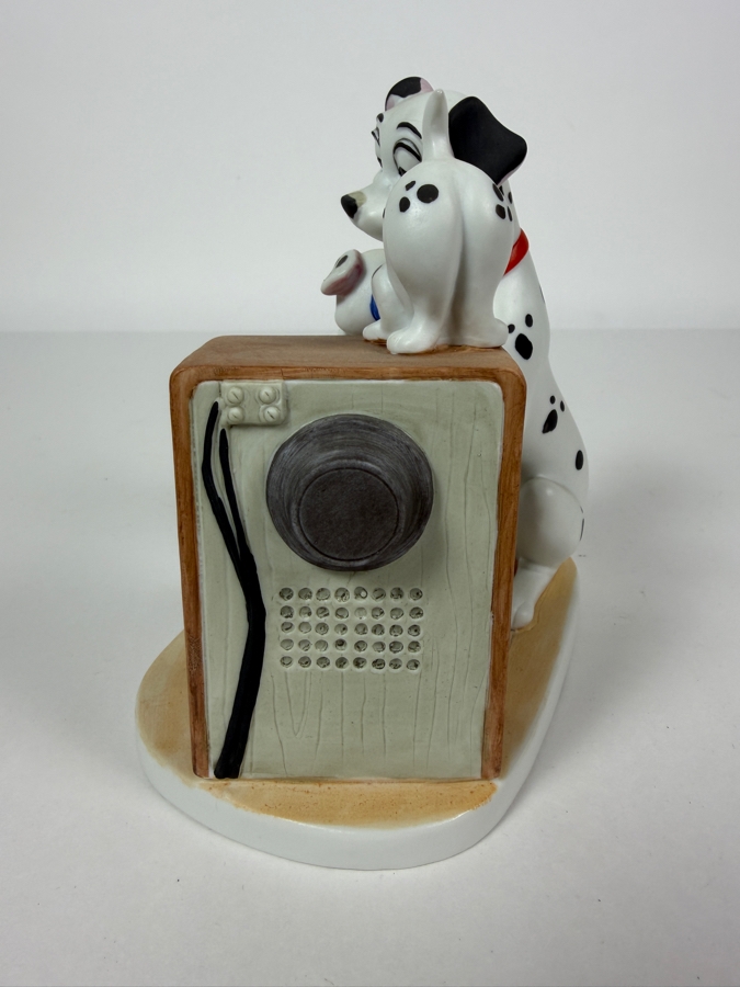 Vintage Grolier Disney Magic Memories 101 Dalmatians Pongo And Puppies Watching TV Limited Edition Figurine 6'H [Photo 5]