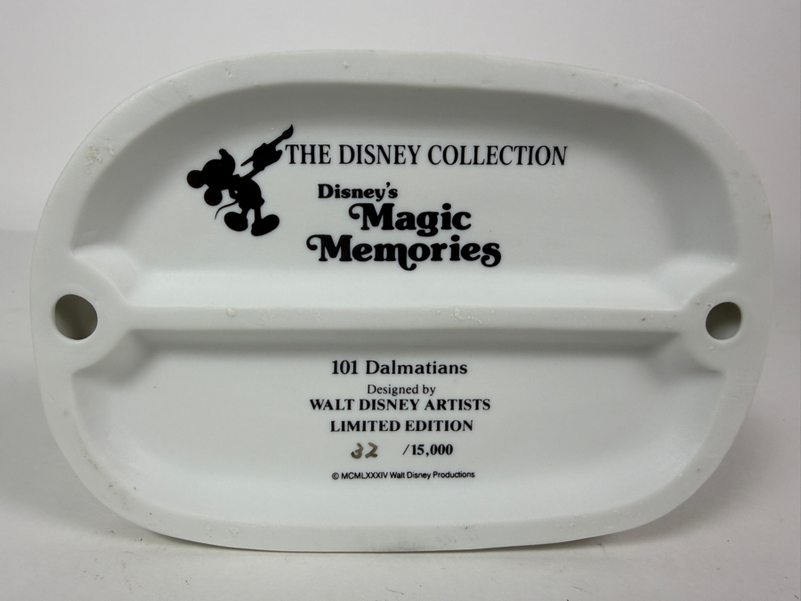 Vintage Grolier Disney Magic Memories 101 Dalmatians Pongo And Puppies Watching TV Limited Edition Figurine 6'H [Photo 6]