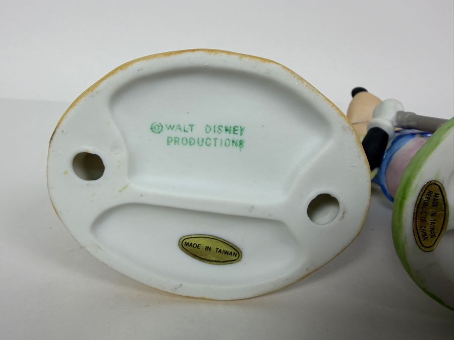Vintage Walt Disney Productions Goofy Surfer And Mickey Mouse Golfer Ceramic Bisque Figurines 6'H [Photo 6]