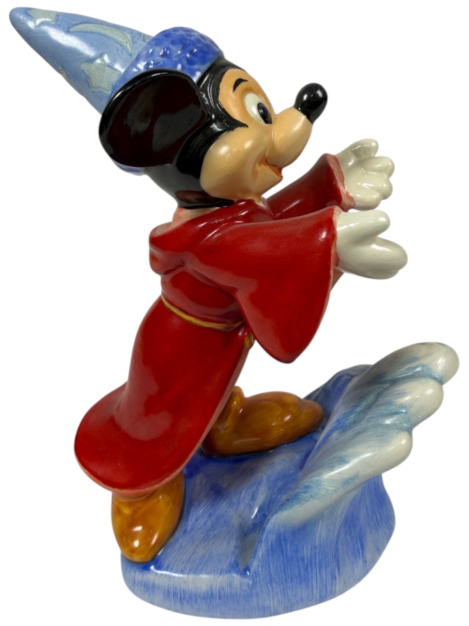 Vintage Goebel Disney Fantasia Sorcerer Mickey Mouse Figurine On Wave 5'H