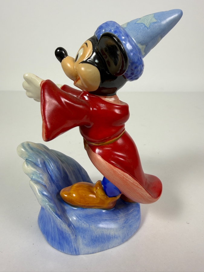 Vintage Goebel Disney Fantasia Sorcerer Mickey Mouse Figurine On Wave 5'H [Photo 4]