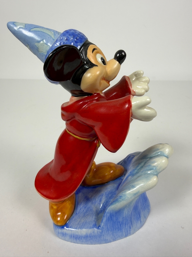 Vintage Goebel Disney Fantasia Sorcerer Mickey Mouse Figurine On Wave 5'H [Photo 2]