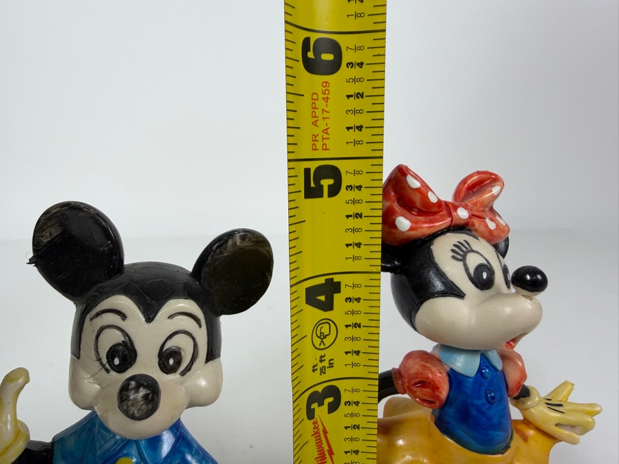 Vintage Fontanini Italy Walt Disney Productions Mickey Mouse And Minnie Mouse Resin Figurines 5'H [Photo 4]