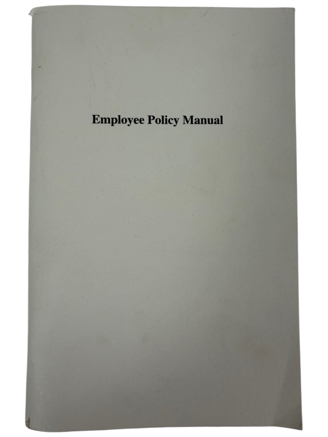 Vintage Walt Disney Productions Employee Policy Manual General Company Policies Dated November 1, 1995
