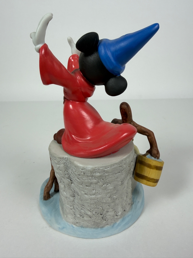 Vintage Grolier Disney Magic Memories Fantasia Sorcerer Mickey Mouse Limited Edition 2,094/15,000 Porcelain Figurine 6'H [Photo 5]