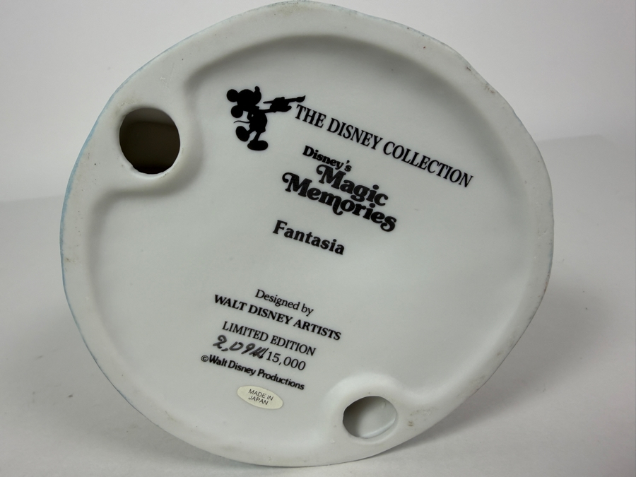 Vintage Grolier Disney Magic Memories Fantasia Sorcerer Mickey Mouse Limited Edition 2,094/15,000 Porcelain Figurine 6'H [Photo 6]