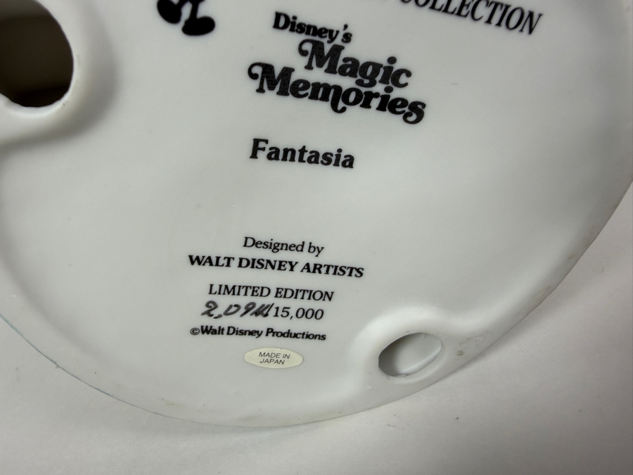 Vintage Grolier Disney Magic Memories Fantasia Sorcerer Mickey Mouse Limited Edition 2,094/15,000 Porcelain Figurine 6'H [Photo 8]
