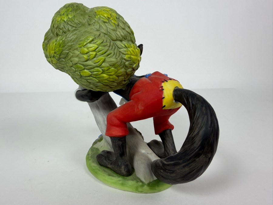 Vintage Walt Disney Productions Three Little Pigs Big Bad Wolf Ceramic Porcelain Figurine 6'H [Photo 5]