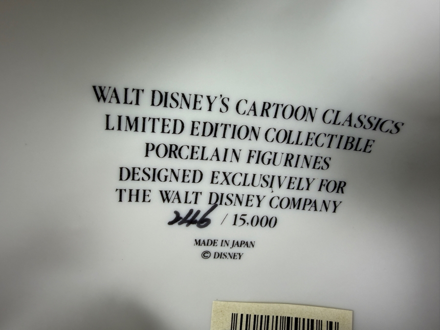 Vintage Limited Edition Walt Disney's Cartoon Classics Limited Edition Collectible Porcelain Figurine Titled 'Walt Disney's The Mad Dog 1932' Mickey And Pluto 6'H [Photo 7]
