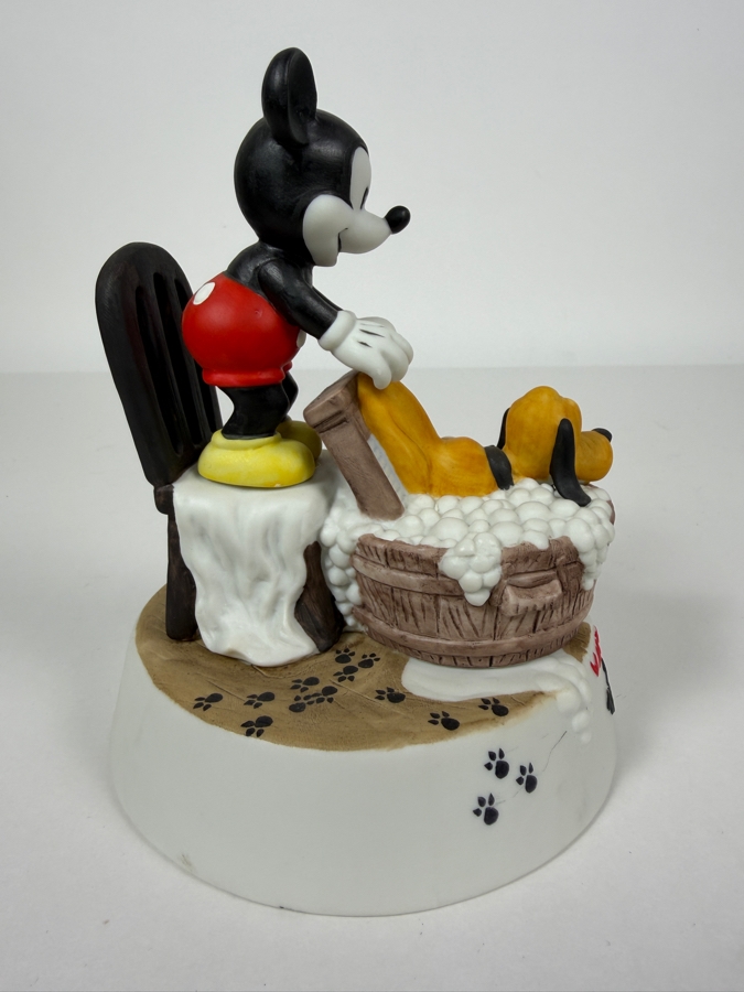 Vintage Limited Edition Walt Disney's Cartoon Classics Limited Edition Collectible Porcelain Figurine Titled 'Walt Disney's The Mad Dog 1932' Mickey And Pluto 6'H [Photo 4]