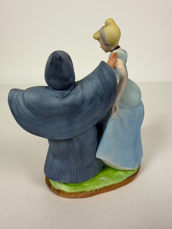 Vintage Grolier Disney Collection Magic Memories Cinderella And Fairy Godmother Limited Edition 1,784/15,000 Porcelain Figurine 6.5'H [Photo 6]