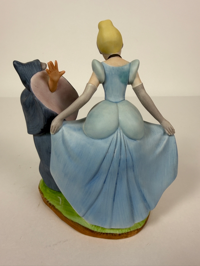 Vintage Grolier Disney Collection Magic Memories Cinderella And Fairy Godmother Limited Edition 1,784/15,000 Porcelain Figurine 6.5'H [Photo 5]