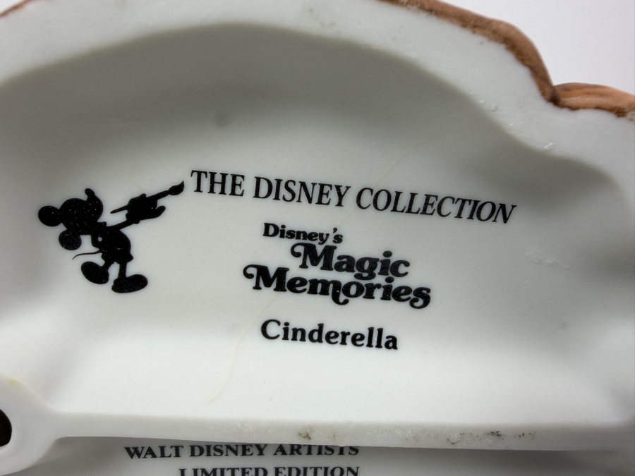 Vintage Grolier Disney Collection Magic Memories Cinderella And Fairy Godmother Limited Edition 1,784/15,000 Porcelain Figurine 6.5'H [Photo 8]