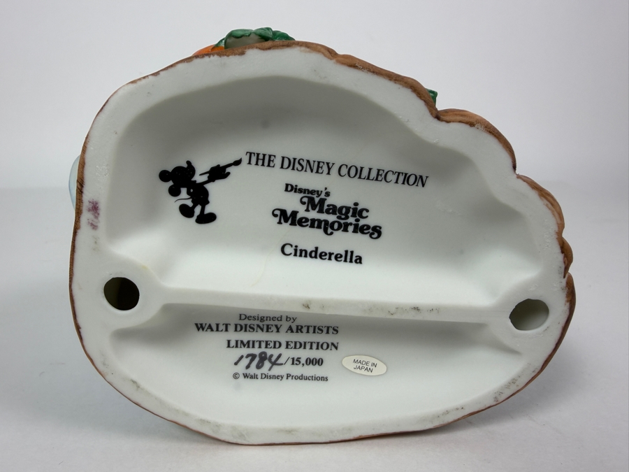 Vintage Grolier Disney Collection Magic Memories Cinderella And Fairy Godmother Limited Edition 1,784/15,000 Porcelain Figurine 6.5'H [Photo 7]