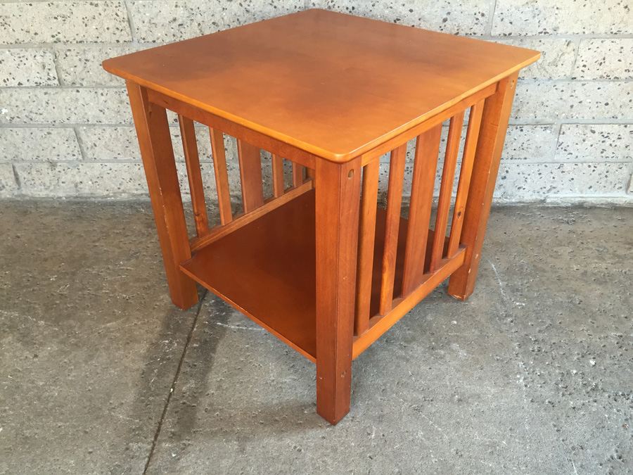 Small Wooden Two Tier Side Table [Photo 3]