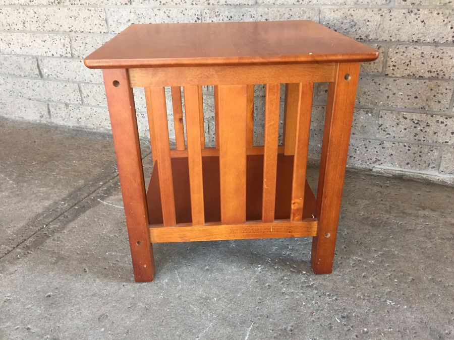 Small Wooden Two Tier Side Table [Photo 1]
