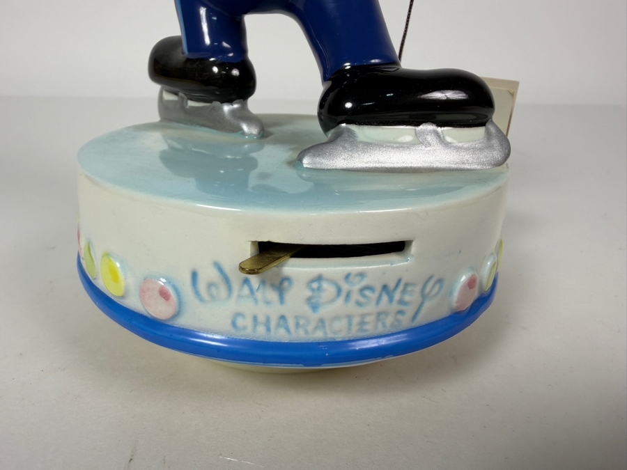 Schmid Walt Disney 'That's Entertainment' Ice Skating Mickey Mouse Spinning Music Box 7.5'H [Photo 5]