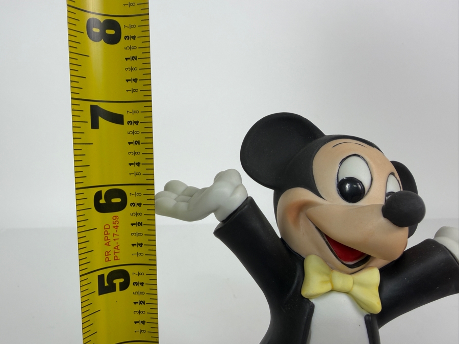 Vintage 1980s Walt Disney Productions Mickey Mouse Tuxedo Porcelain Figurine 7'H [Photo 7]