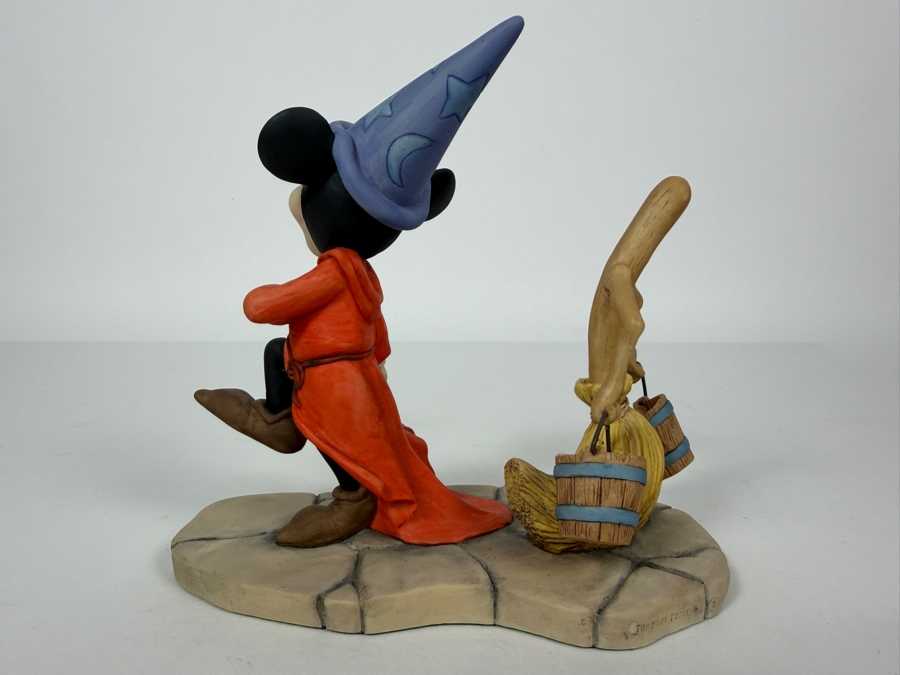 Vintage Tomorrow Today Corporation Disney's Magic Memories Fantasia 'Sorcerer's Apprentice' Mickey Mouse Limited Edition 299/5000 Figurine Made In Ireland 7'W X 6'H [Photo 6]