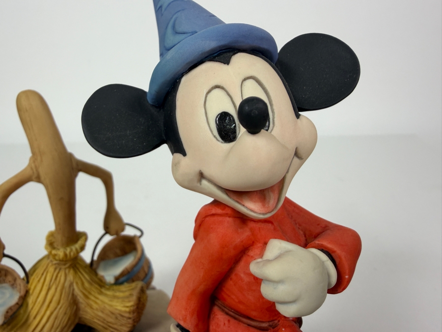 Vintage Tomorrow Today Corporation Disney's Magic Memories Fantasia 'Sorcerer's Apprentice' Mickey Mouse Limited Edition 299/5000 Figurine Made In Ireland 7'W X 6'H [Photo 4]