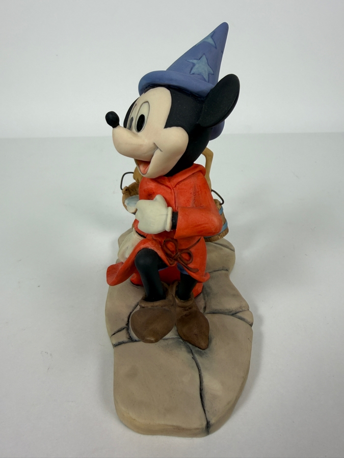 Vintage Tomorrow Today Corporation Disney's Magic Memories Fantasia 'Sorcerer's Apprentice' Mickey Mouse Limited Edition 299/5000 Figurine Made In Ireland 7'W X 6'H [Photo 5]
