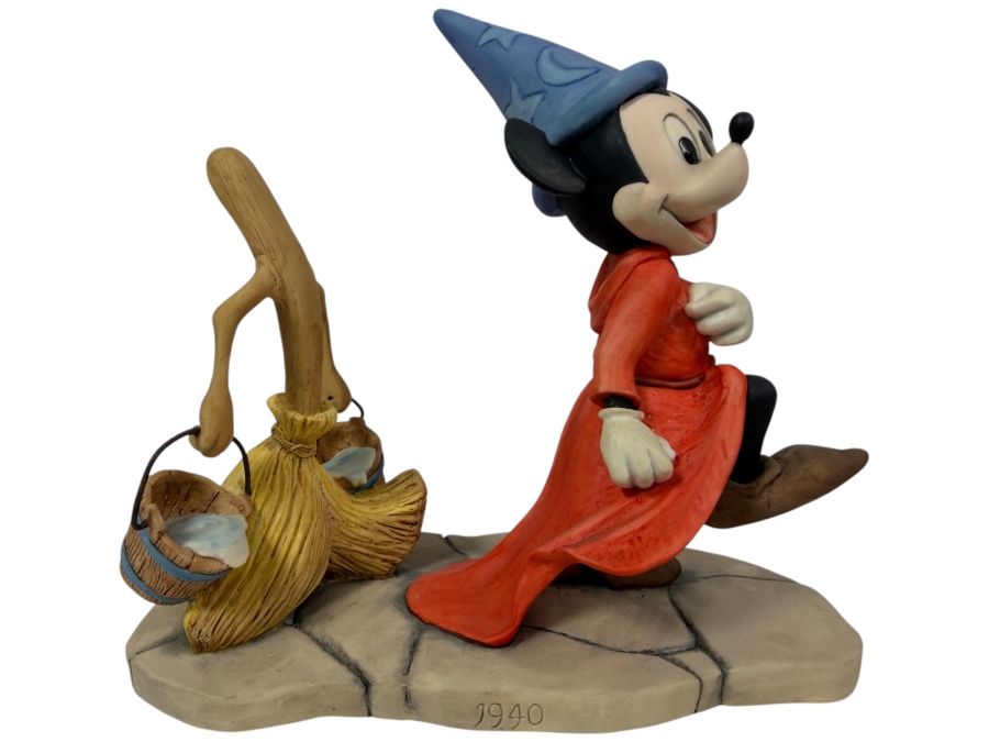 Vintage Tomorrow Today Corporation Disney's Magic Memories Fantasia 'Sorcerer's Apprentice' Mickey Mouse Limited Edition 299/5000 Figurine Made In Ireland 7'W X 6'H
