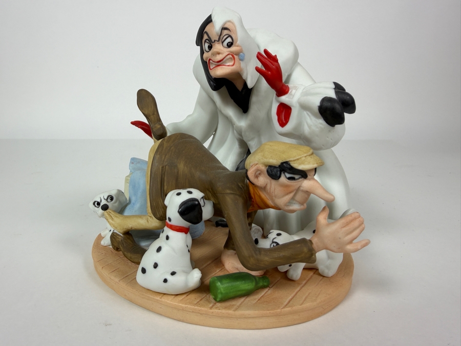 Vintage Grolier The Disney Collection Heroes & Villains Cruella De Vil Jasper 101 Dalmatians Limited Edition 600/24,750 Figurine Designed By Walt Disney Artists 5'H [Photo 3]