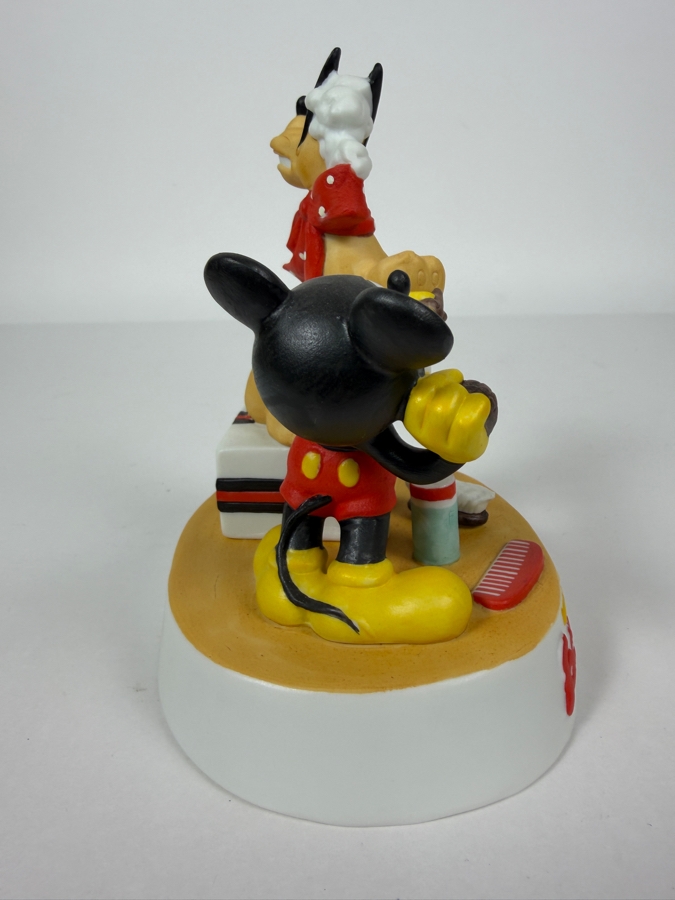 Vintage Walt Disney's Cartoon Classics Limited Edition Collectible Porcelain Figurine Walt Disney's Society Dog Show 1939 Mickey Mouse And Pluto Limited Edition 16/15,000 Figurine 6'H [Photo 6]