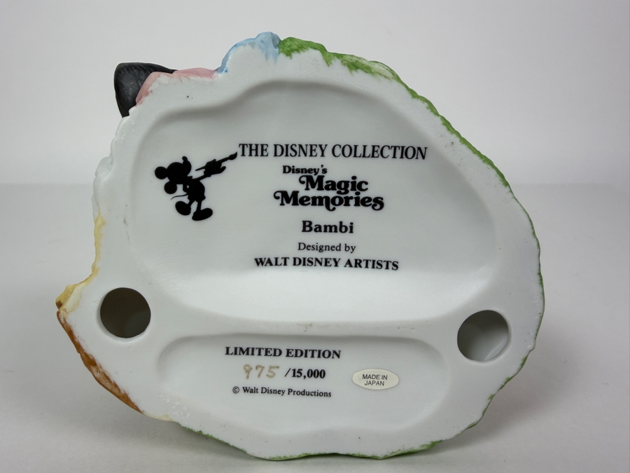 Vintage Grolier Disney's Magic Memories Bambi Thumper And Flower Limited Edition 975/15,000 Figurine Designed By Walt Disney Artists 6'H [Photo 7]