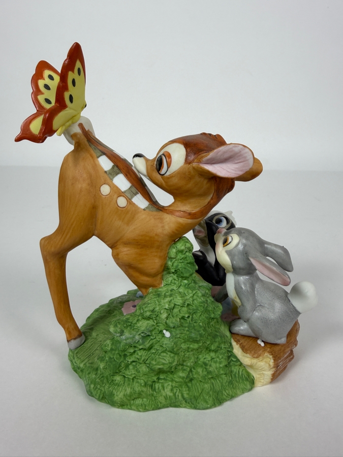 Vintage Grolier Disney's Magic Memories Bambi Thumper And Flower Limited Edition 975/15,000 Figurine Designed By Walt Disney Artists 6'H [Photo 5]