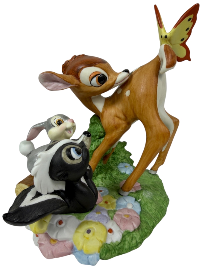 Vintage Grolier Disney's Magic Memories Bambi Thumper And Flower Limited Edition 975/15,000 Figurine Designed By Walt Disney Artists 6'H