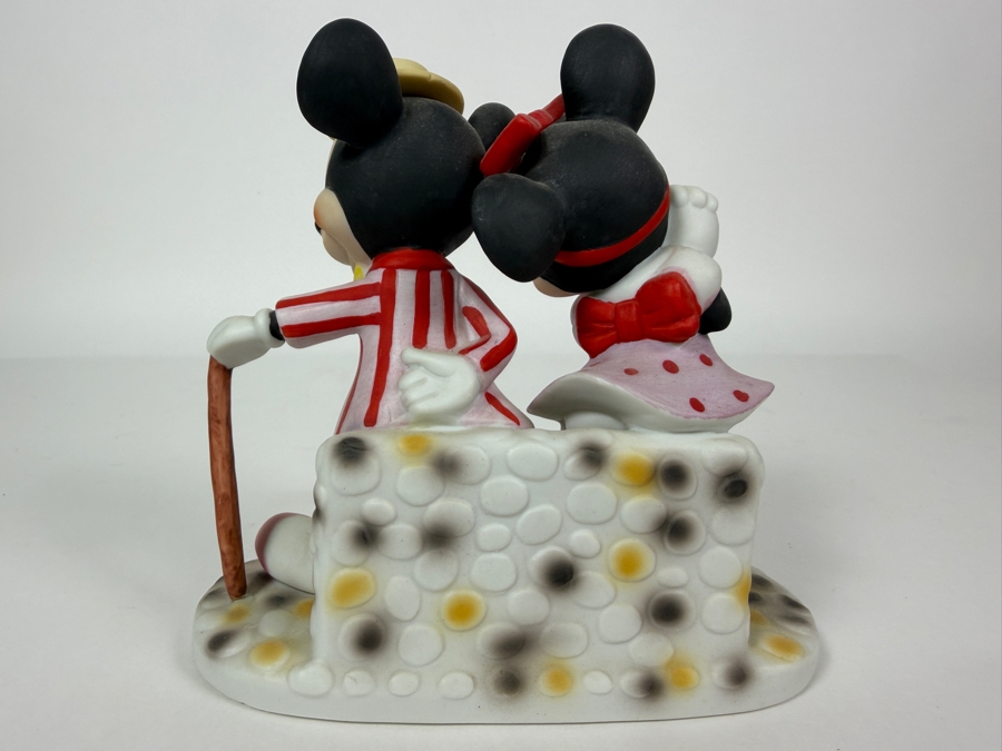 Vintage Walt Disney Productions Mickey And Minnie Mouse Barber Shop Porcelain Figurine 6'H [Photo 3]