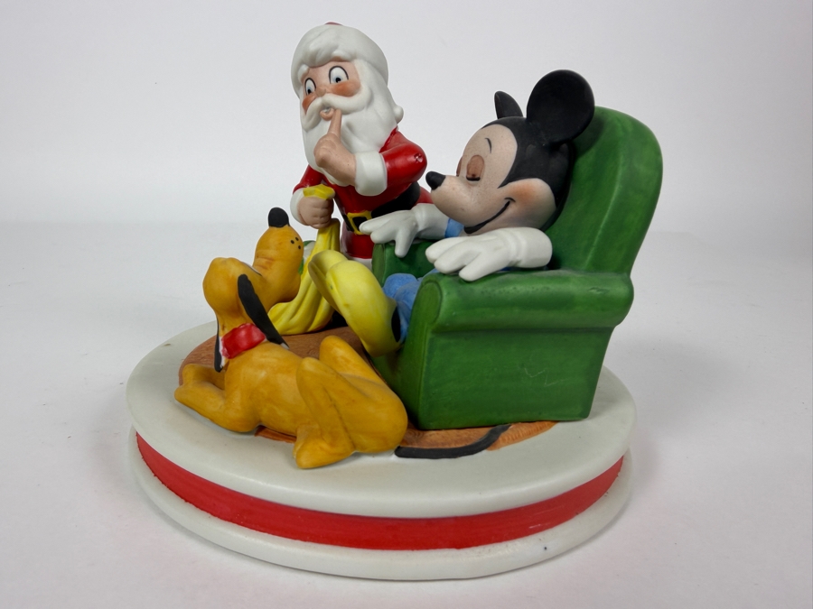Grolier Disney Christmas 1981 Third Edition Mickey Pluto And Santa Limited Edition 403/6,000 Figurine Designed By Walt Disney Artists 5'H [Photo 3]